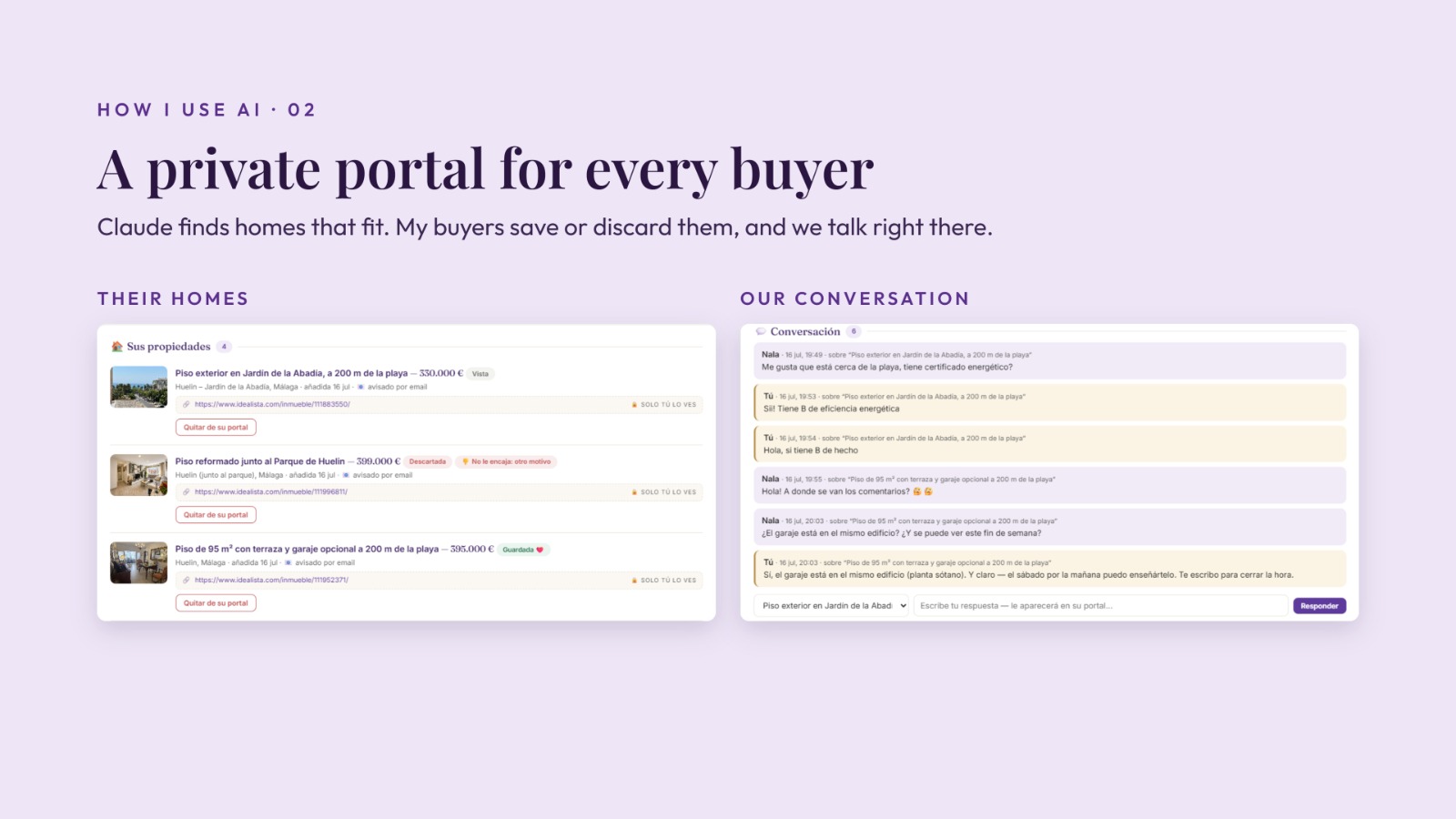 How Ian uses AI 02: a private portal for every buyer